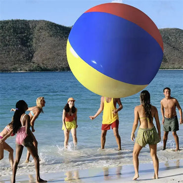 Giant Beach Ball PVC– Colorful Inflatable Play Ball for Outdoor Water & Sand Games wittoygame