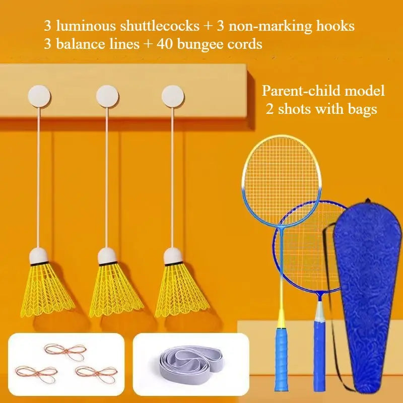 Badminton Single Training Set – Auto-Return Solo Practice Tool with Suction Cup Base wittoygame