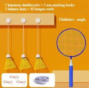 Badminton Single Training Set – Auto-Return Solo Practice Tool with Suction Cup Base wittoygame